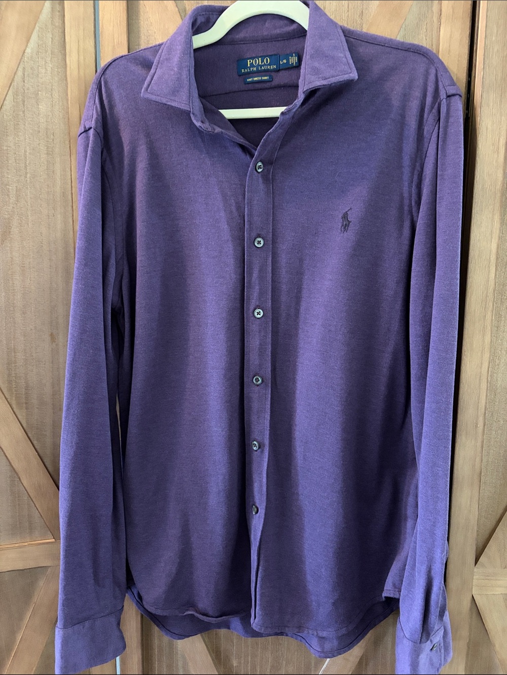 POLO BY RALPH LAUREN Dark Purple Long-Sleeve Button Down Shirt SIZE LARGE